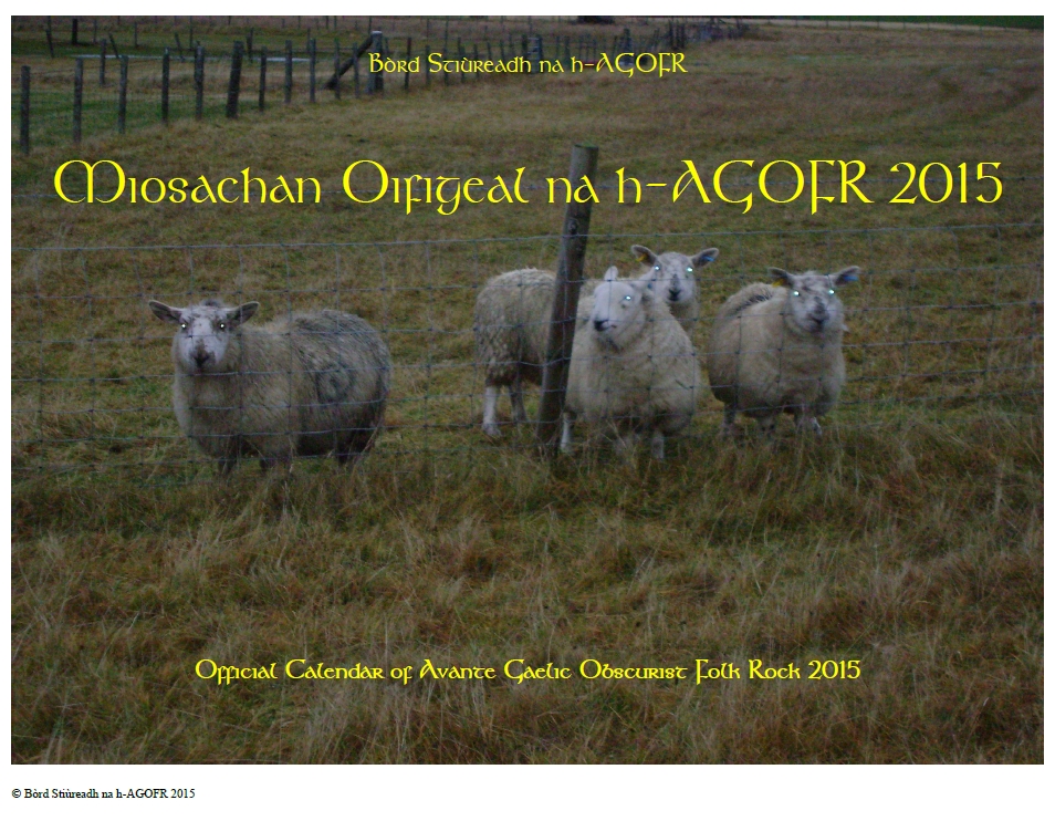 AGOFR Calendar 2015 Cover